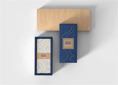 Free Vertical Gift Box Mockup PSD - Good Mockups