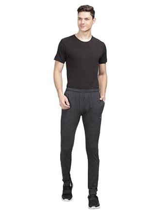 BUKSER Men Actilounge Slim Fit Track Pants Charcoal Melange Small ...