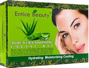 Entice Beauty Aloe Vera Smoothing Facial Kit contains Cleanser, Scrub ...