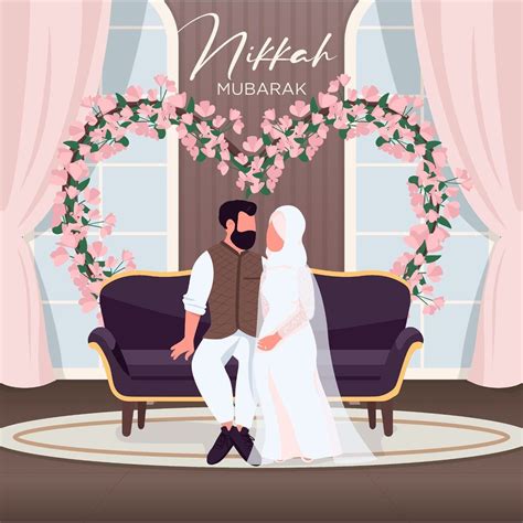 A beautiful Nikah Mubarak greeting card. This card will be perfect to ...