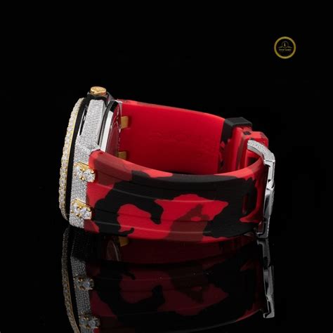 Red Rubber Strap Diamond Luxury Watches – Handcrafted Excellence by Iv