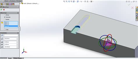 SolidWorks Move Face Command 的图像结果