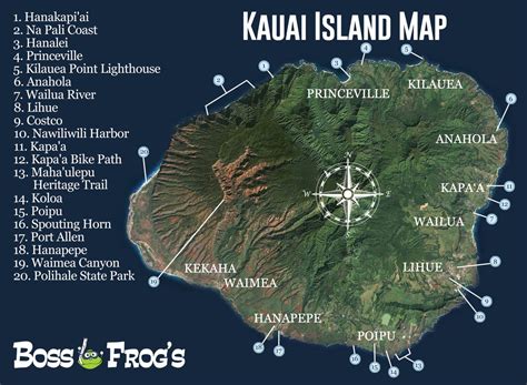 Printable Map Of Kauai