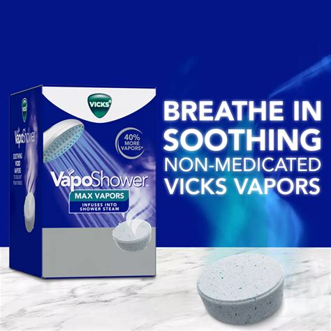 Vicks VapoShower Max Tablets, Non-Medicated Eucalyptus Shower Steamer ...