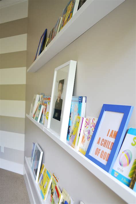 Ikea Ribba Picture Ledge turned Book Shelf - Sita Montgomery Interiors