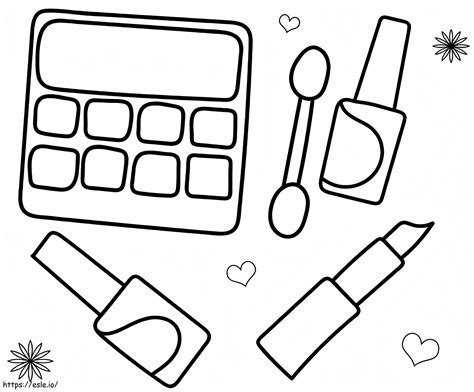 Makeup Face Coloring Pages | Saubhaya Makeup