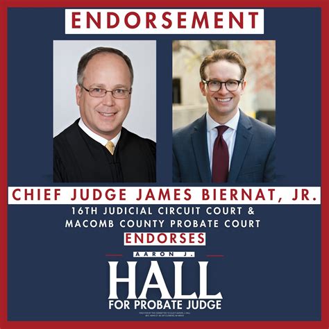 Aaron J. Hall for Macomb County Probate Court Judge
