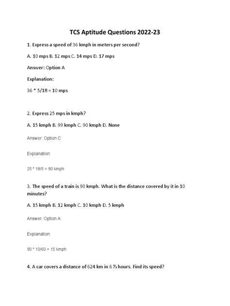 TCS Aptitude Questions and Answers 的图像结果