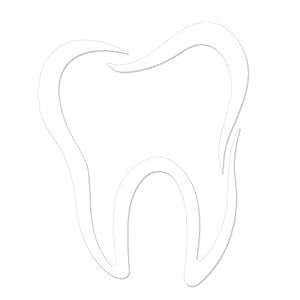 Overly Attached Decals Molar Tooth Vinyl Car Decal - 5" White : Amazon ...