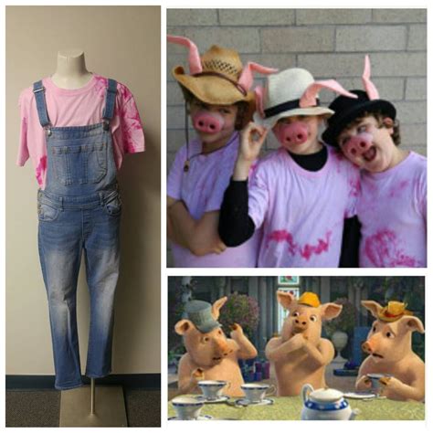 Upcycled Shrek the Musical Three Little Pigs Costume Pink - Etsy