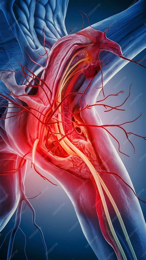 Medical illustration of sciatic nerve injury pn inflammation | Premium AI-generated image