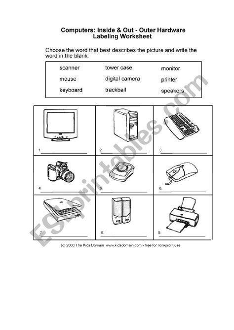 Computer Technology Worksheets Printables 的图像结果