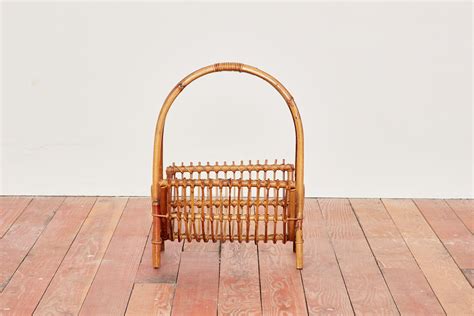 Italian Bamboo Magazine Rack - Orange Furniture Los Angeles