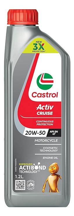 Castrol Activ CRUISE 20W-50 4T Engine Oil with Synthetic Technology for ...