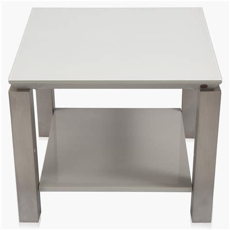 Buy Parlin Tempered Glass Top End Table - White from Home Centre at ...