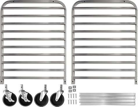 BIEAMA 20-Tier Aluminum Bun Pan Rack with 4 Wheels for Home India | Ubuy