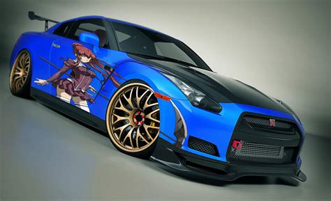 Buy PillowFigtArt Sexy Anime Girl Colored Vinyl Graphics, Anime Car ...