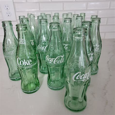 Vintage Green Glass 6 1/2 Ounce Coca-cola Bottles - Etsy