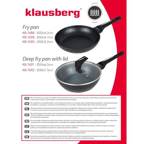 Patelnia z powłoką marmurową non-stick 20cm indukcja KLAUSBERG | home&you
