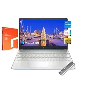 HP 15.6" FHD Screen Laptop with Microsoft Office Lifetime License ...