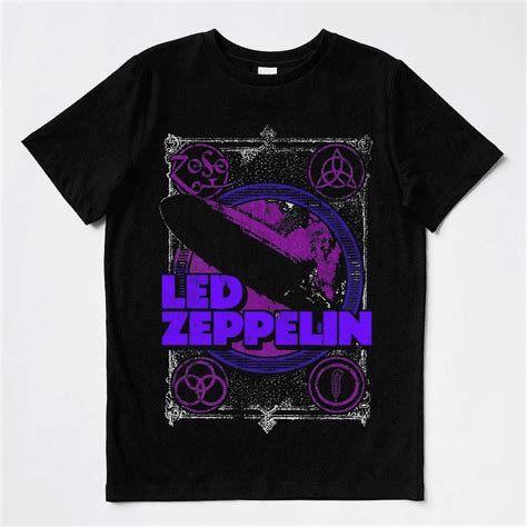 Led Zeppelin T-Shirt LED ZEPPELIN Rock Band Vintage Black Tour Full ...