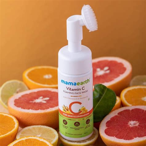Vitamin C Foaming Face Wash with Vitamin C and Turmeric for Skin ...