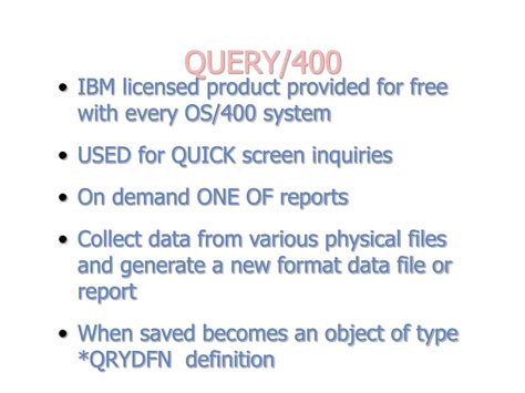 Image result for IBM Query 400