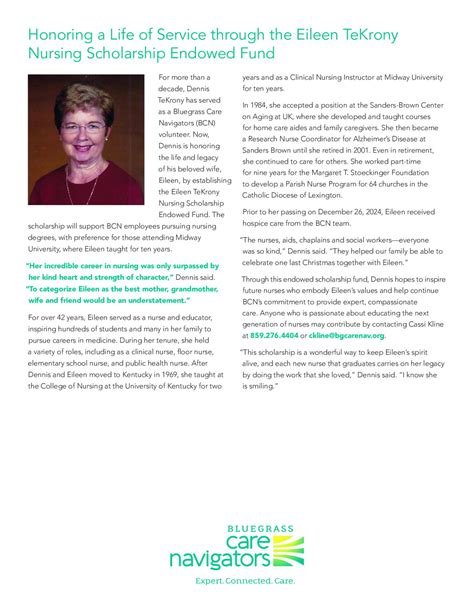 Eileen TeKrony Nursing Scholarship Endowed Fund – Pax Christi