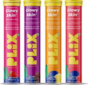 The Plant Fix Plix Glowy Skin Effervescent Tablets | Strawberry, Lemon ...