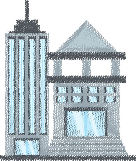 银行大厦素描 Bank Building Sketch素材 - Canva中国