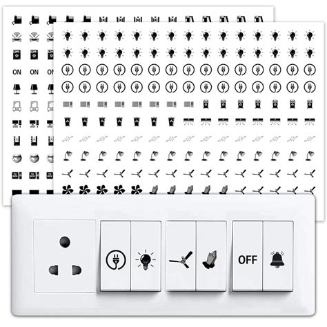 Creativeskart Switch ID Sticker Clear Vinyl Labels for Home Office ...