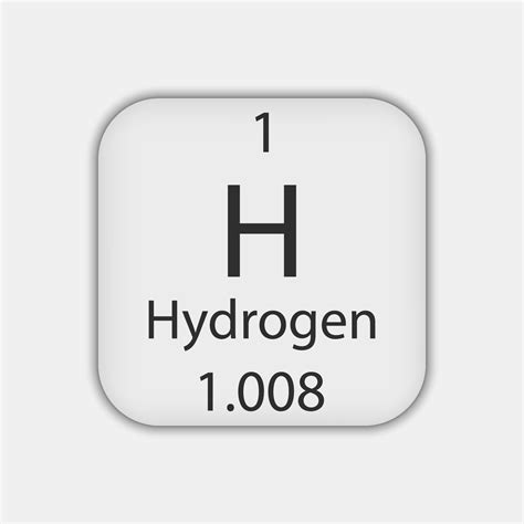 Hydrogen symbol. Chemical element of the periodic table. Vector ...