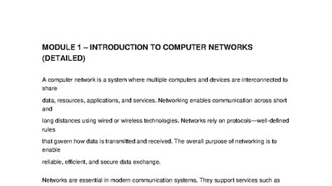 Computer Networks (CS101) Detailed Study Notes - Studocu