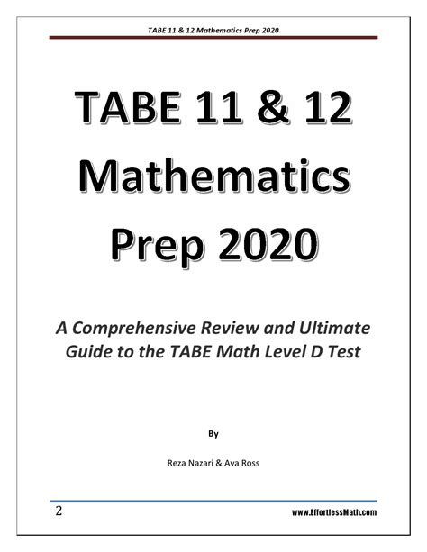 TABE Mathematics Prep 2019: A Comprehensive Review and Ultimate Guide ...