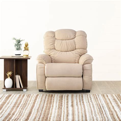 Buy Helios Verona Fabric 1-Seater Recliner - Cream from Helios by Home ...