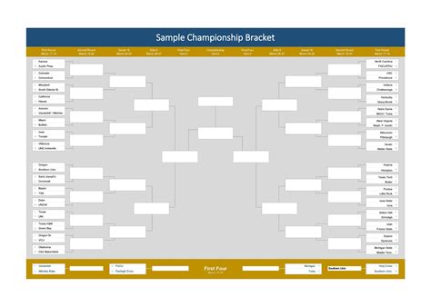 Round Robin Tournament Brackets Template