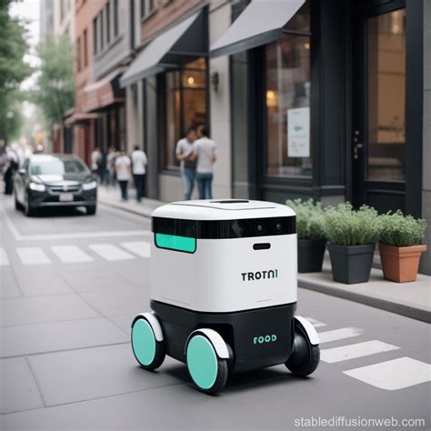 Robot for Food Delivery | Stable Diffusion Online