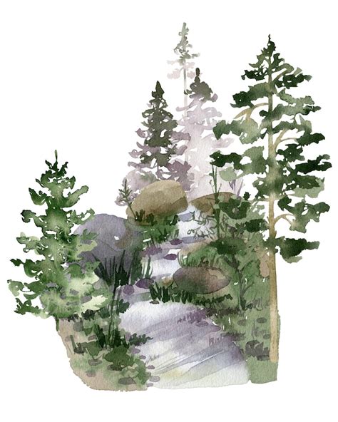 Aquarell Tutorial Wald 的图像结果