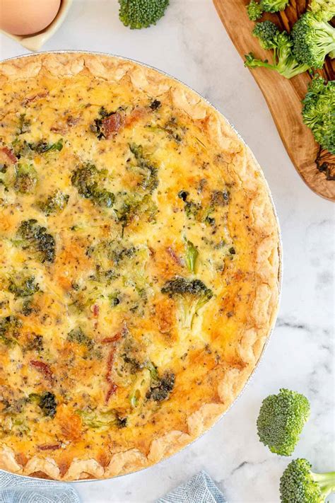 Easy Bacon Broccoli Quiche Recipe - Kylee Cooks