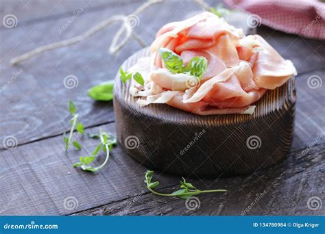 Parma italian dried ham stock photo. Image of thin, fresh - 134780984