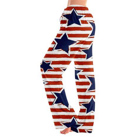 Rlmidhb 4th of July American Flag Pajama Pants for Women Independence ...
