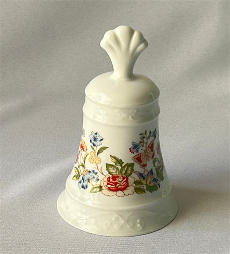 Aynsley Vintage Porcelain Bell Cottage Garden Butterflies Danbury Mint ...