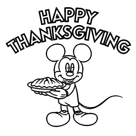 Disney Mickey Mouse Thanksgiving coloring page - Download, Print or ...