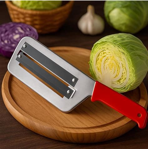 DixitHeaven Stainless Steel Cabbage Hand Slicer Shredder - Double Blade ...