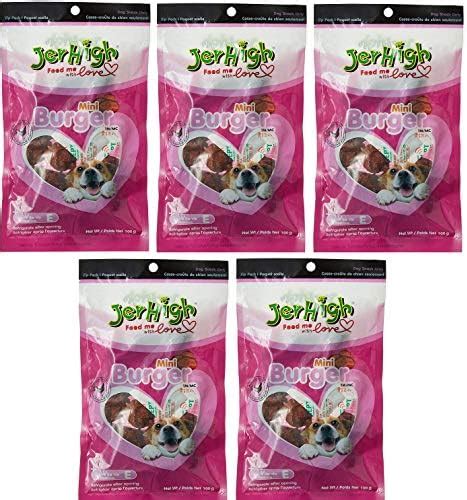 Buy JerHigh Dog Treats Flavor (Mini Burger 100 gm (Pack of 5)) Online ...