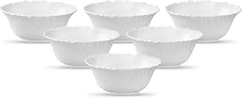 La Opala Diva, Classique Collection, Opal Glass Vegetable Bowl Set 6 ...