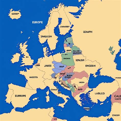 Europe Map with Country Names | Stable Diffusion Online