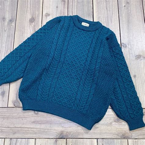L.L.Bean green wool knit sweater | LEMON