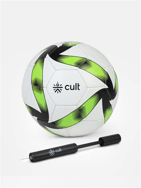 Buy Cult Football Combo – MS Xtreme Green 32P + Ball Pump Online in ...