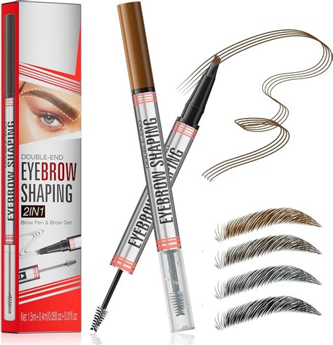 Amazon.com : 2-in-1 Eyebrow Pencil with Gel,2025 NEW Waterproof Magic ...